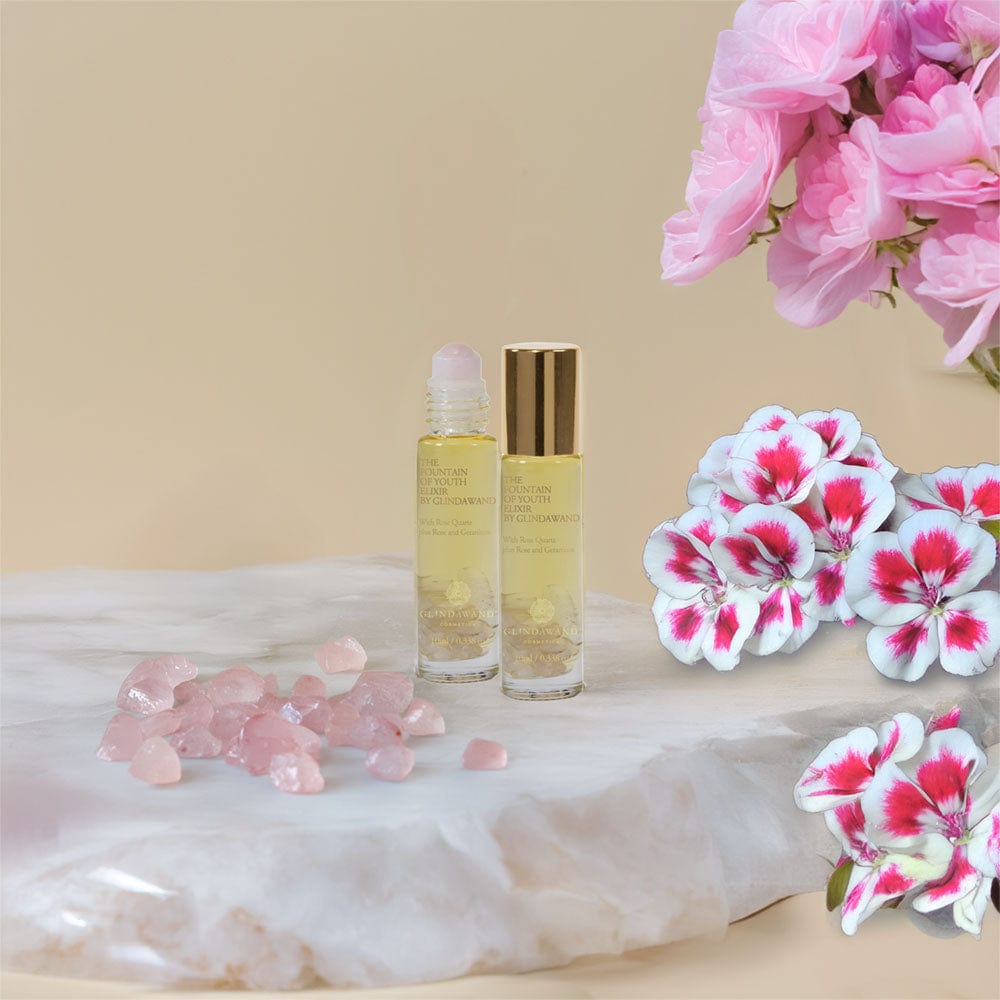 The Fountain of Youth Elixir plus ROSE QUARTZ plus ROSE and GERANIUM
