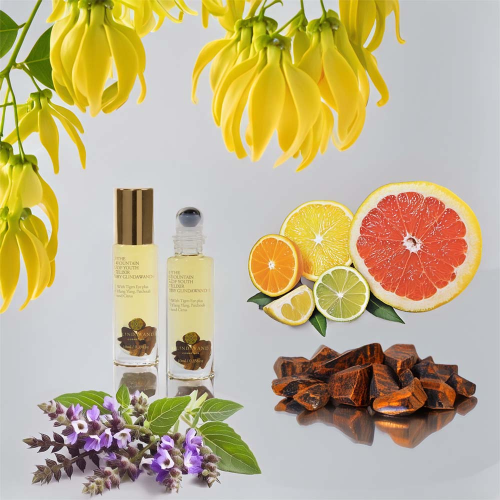 The Fountain of Youth Elixir plus TIGERS EYE with YLANG YLANG, PATCHOULI and CITRUS