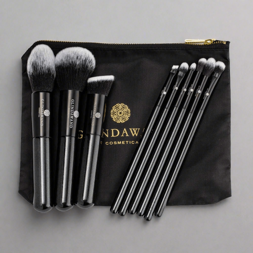 9 Piece Makeup brush Set by GlindaWand