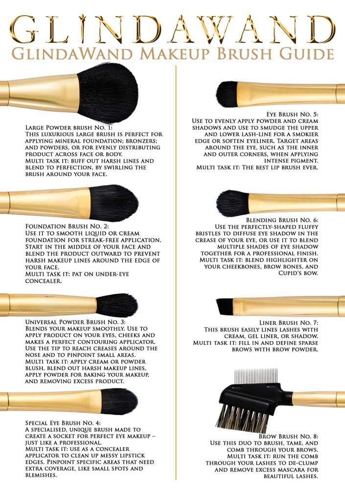 24ct Gold-Plated Makeup Brush by GlindaWand - Foundation Brush No. 2