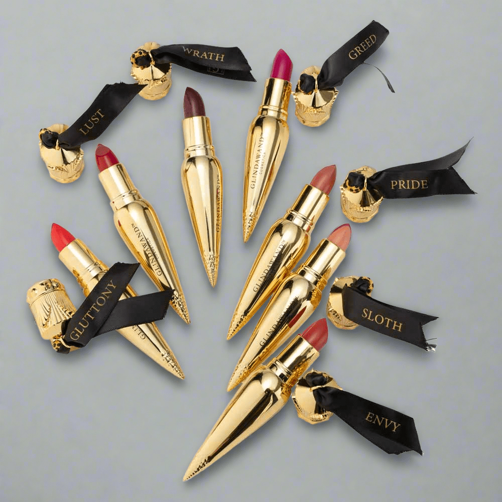 7 Deadly Sins Lipstick Range- GlindaWand Cosmetica