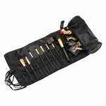 Black Label Professional Makeup Brush Set with Make-up Brush Roll and Case by GlindaWand
